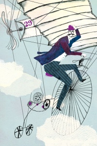 flying bicycle freelance-illustrator-Victoria-Semykina_Dreams-can-come-true_personal-work